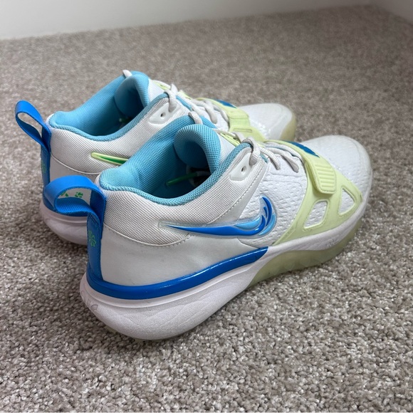 Nike Air Zoom Diamond Elite Turf White/Blue/Aquarius Blue Size 7.5 FQ7942-100 - Picture 6 of 15